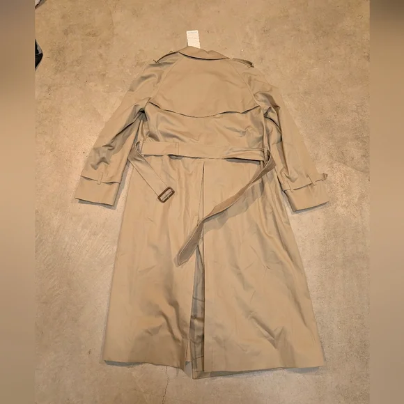 VTG NWT 60s-70s Burberrys' Trench Coat Womens 12 Long Tan Belted - Picture 10 of 10
